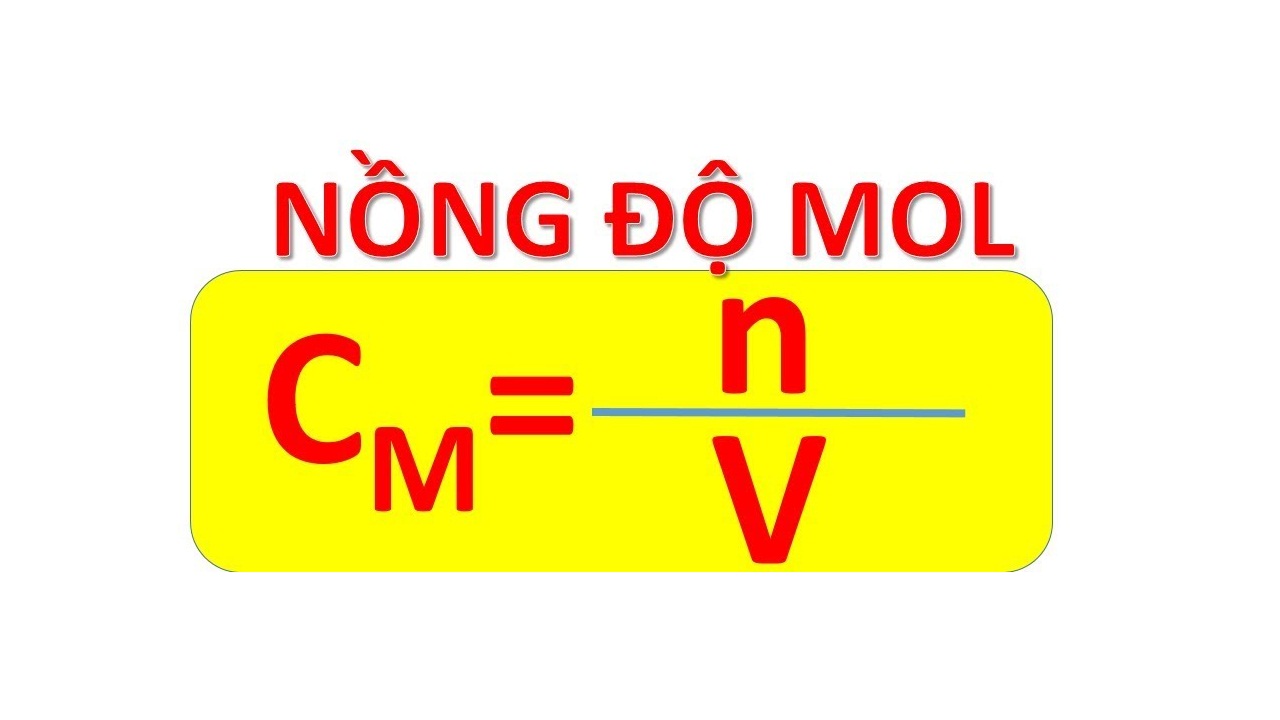 cong thuc tinh nong do mol